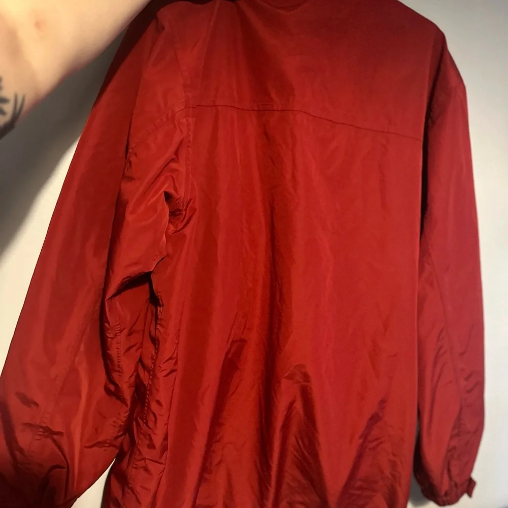 Eddie Bauer Mens Jacket Large Red Weatheredge Waterproof Outdoor - Picture 3 of 4